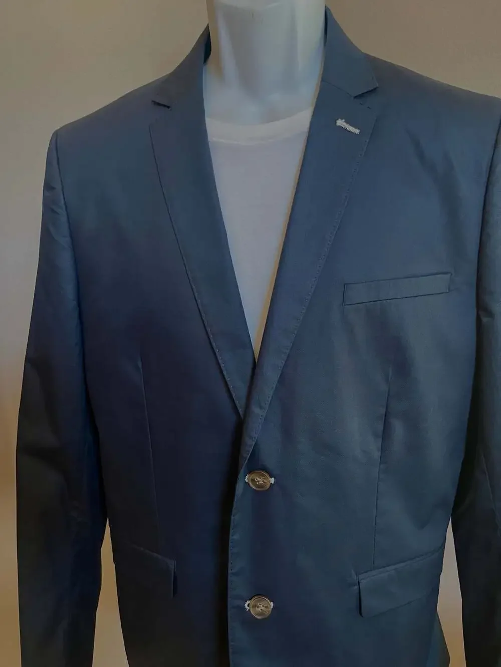 H&M Slim Fit Navy Blue Blazer Jacket Size 42R